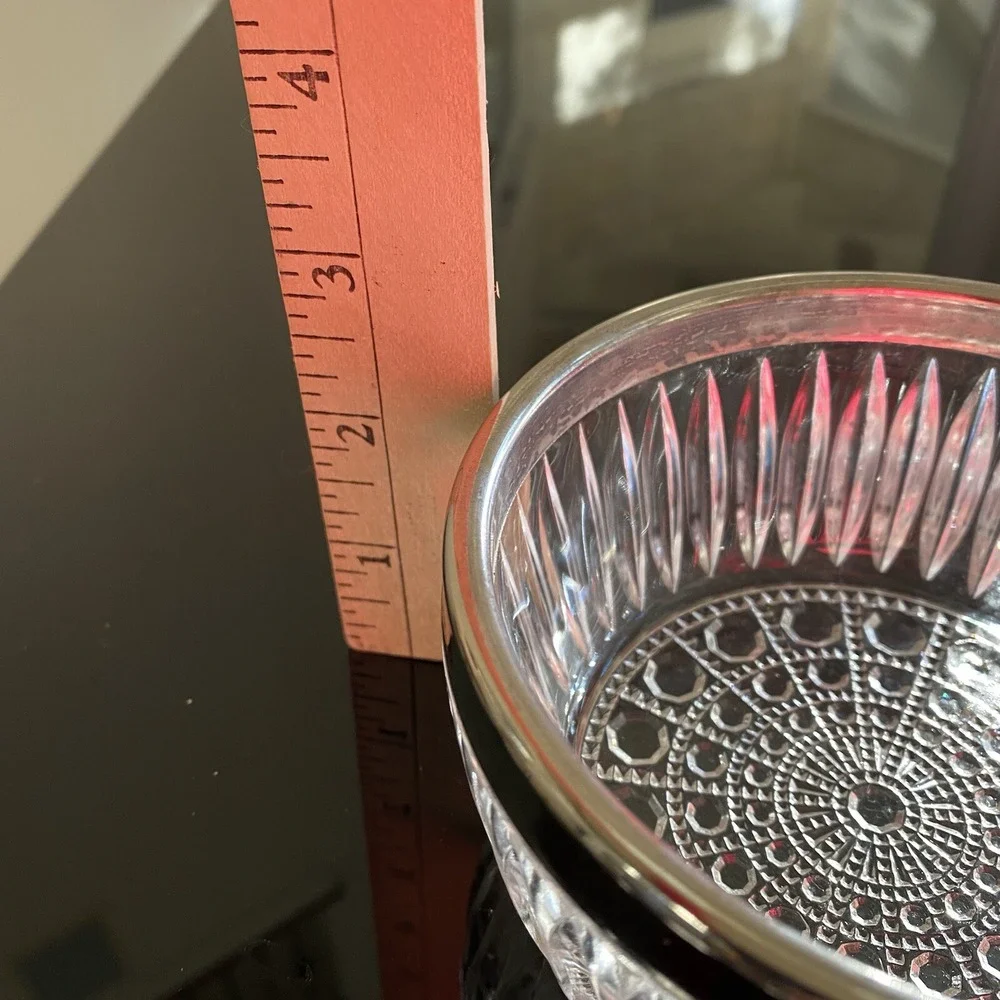 Vintage Crystal‎ Silver Rimmed 5